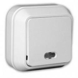 Выключатель 1-кл. ОП Электра 10 А. с подсветкой